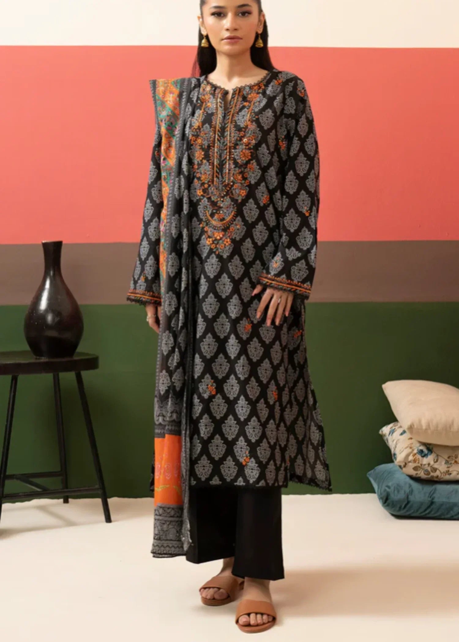 Zellbury Embroidered Kurta Dupatta WPS2521506 Women 3pcs