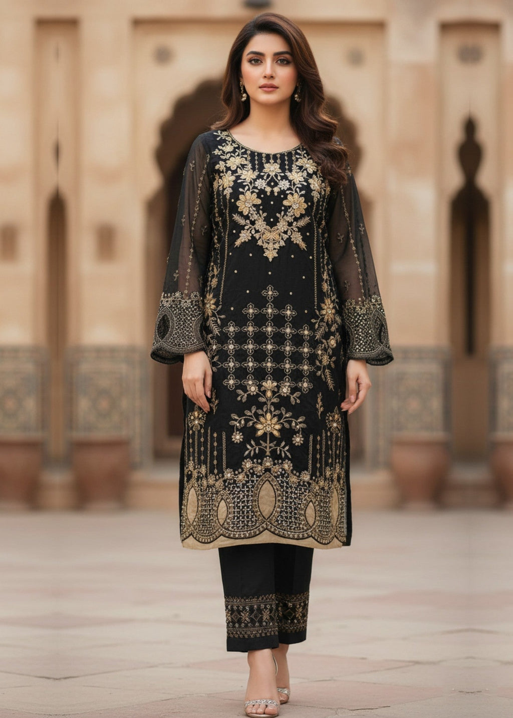 Diara Couture SUHANA US 587 BLACK Women 3pcs