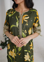 Naqash Olive Bloom Women 2pcs