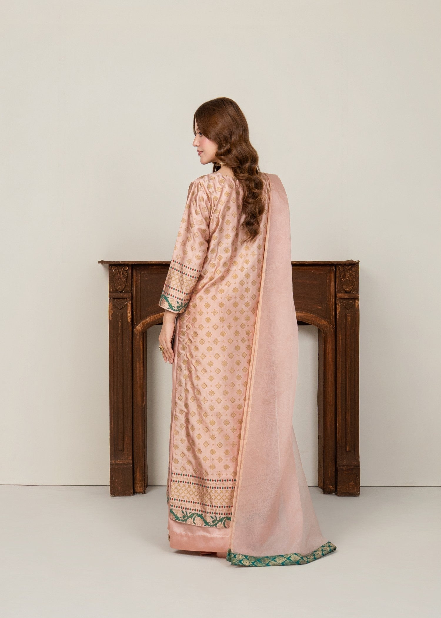 Ray Online Store Royal Pink Gold Block Print Women 3pcs