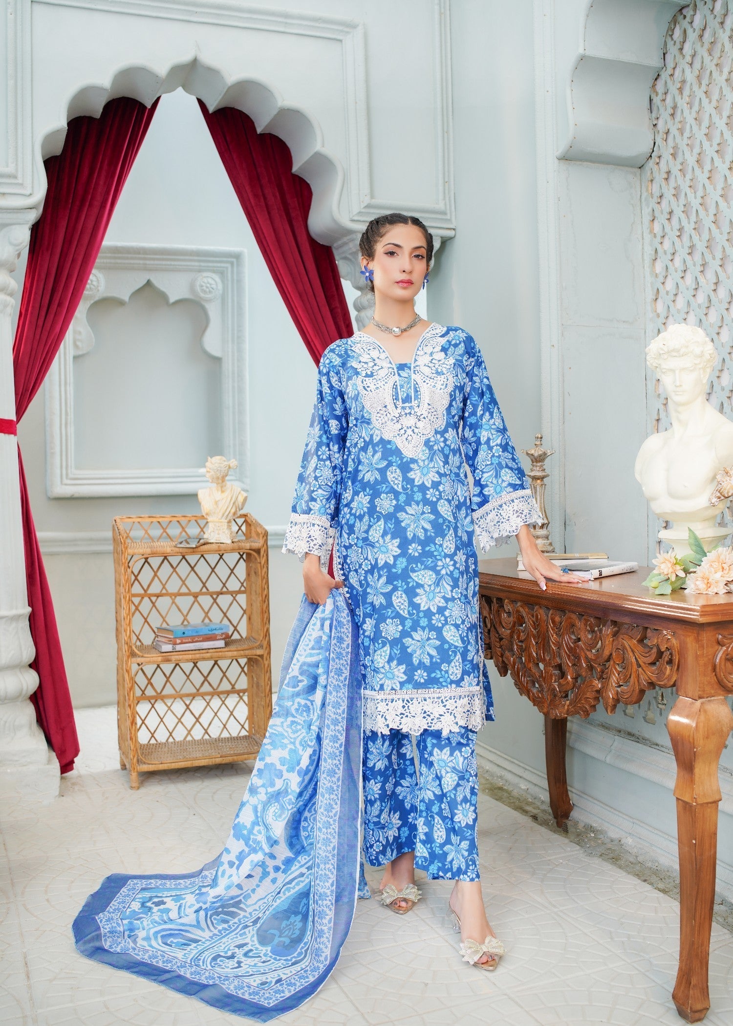 AATIQA Printed Pure Lawn Embroidered 11 Women 3pcs