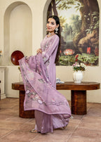 Pehnawa By Bin Akram’s Lilac Radiance Pret | Chiffon Kurta Set Women 3pcs