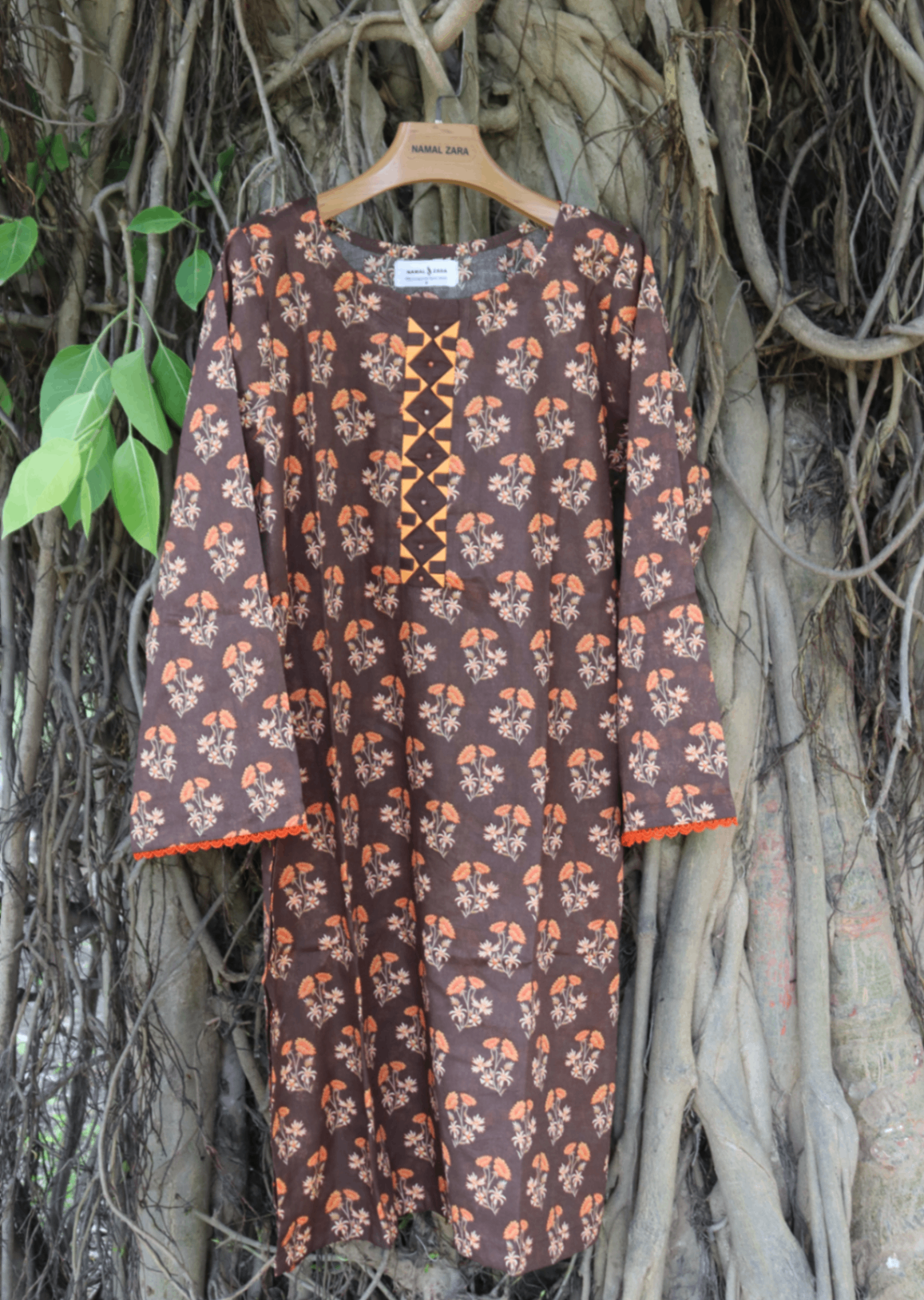Namal Zara Ltd Brownish Mini Floral Co Ord Set Lawn Women 3pcs