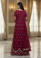 Diara Couture KHUSHBU US 508 BURGUNDY Women 3pcs