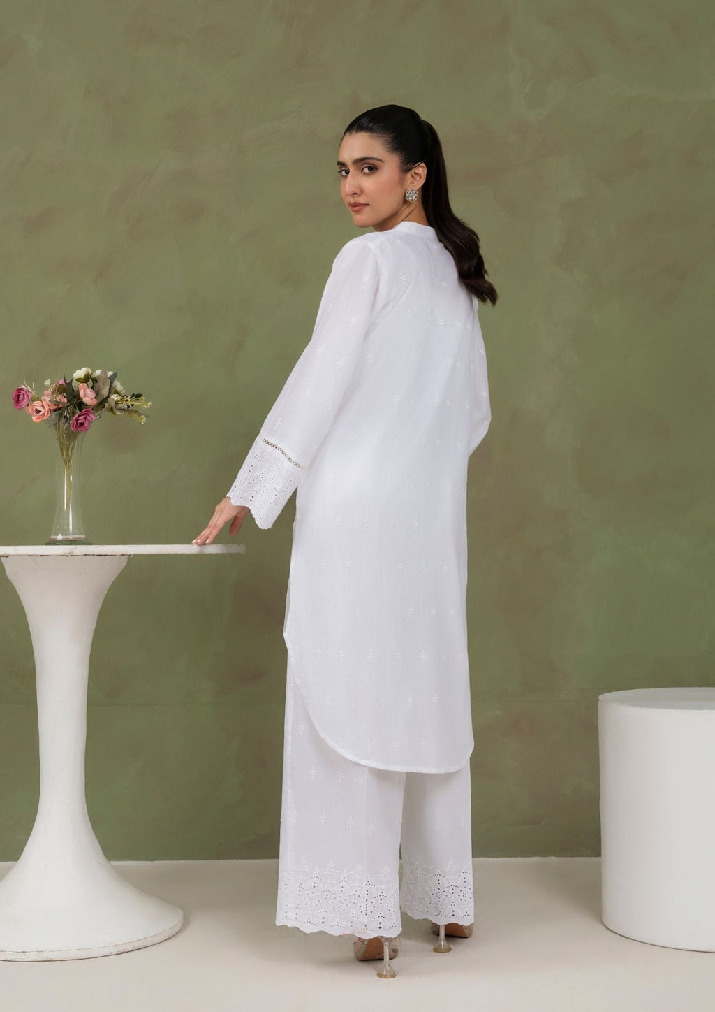 Yolo Pret Schiffli Embroidered Set Rozana S25 0023 Women 2pcs