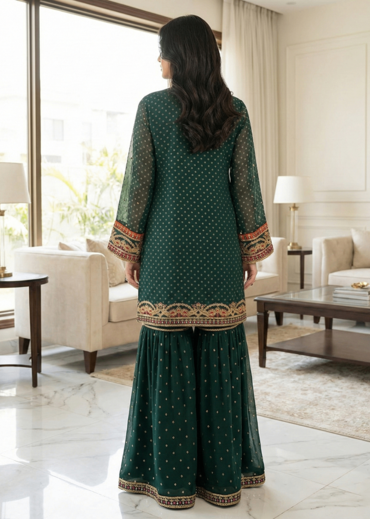 Diara Couture ADORIA DF 87 TEAL GREEN Women 3pcs