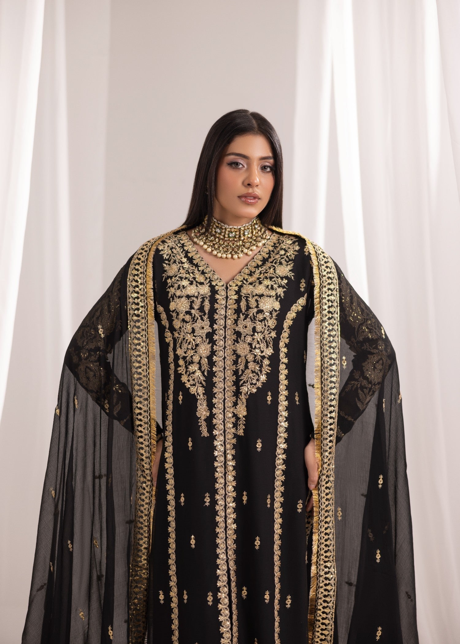 Alyssa BLACK PISHWAS ALL901 Women 3pcs