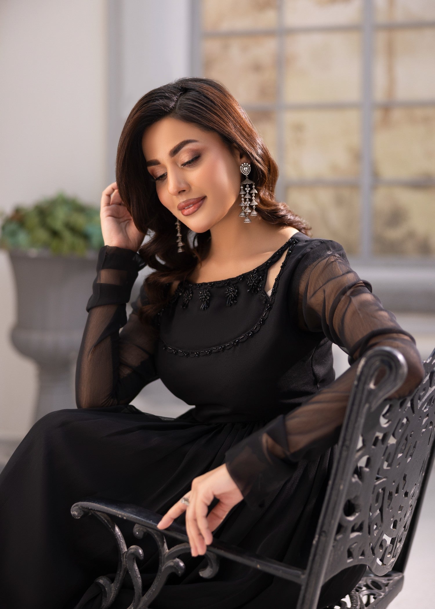 Alyssa BLACK MAXI ALM03 Women 2pcs