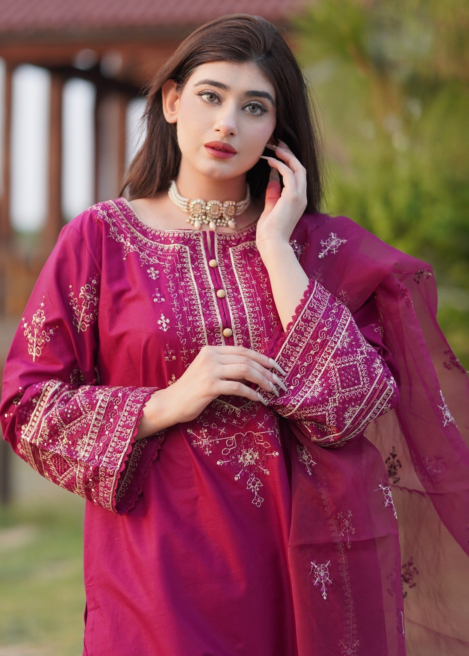 Chaudhary Arts Mirha Cotton Lawn Embroidered Women 3pcs