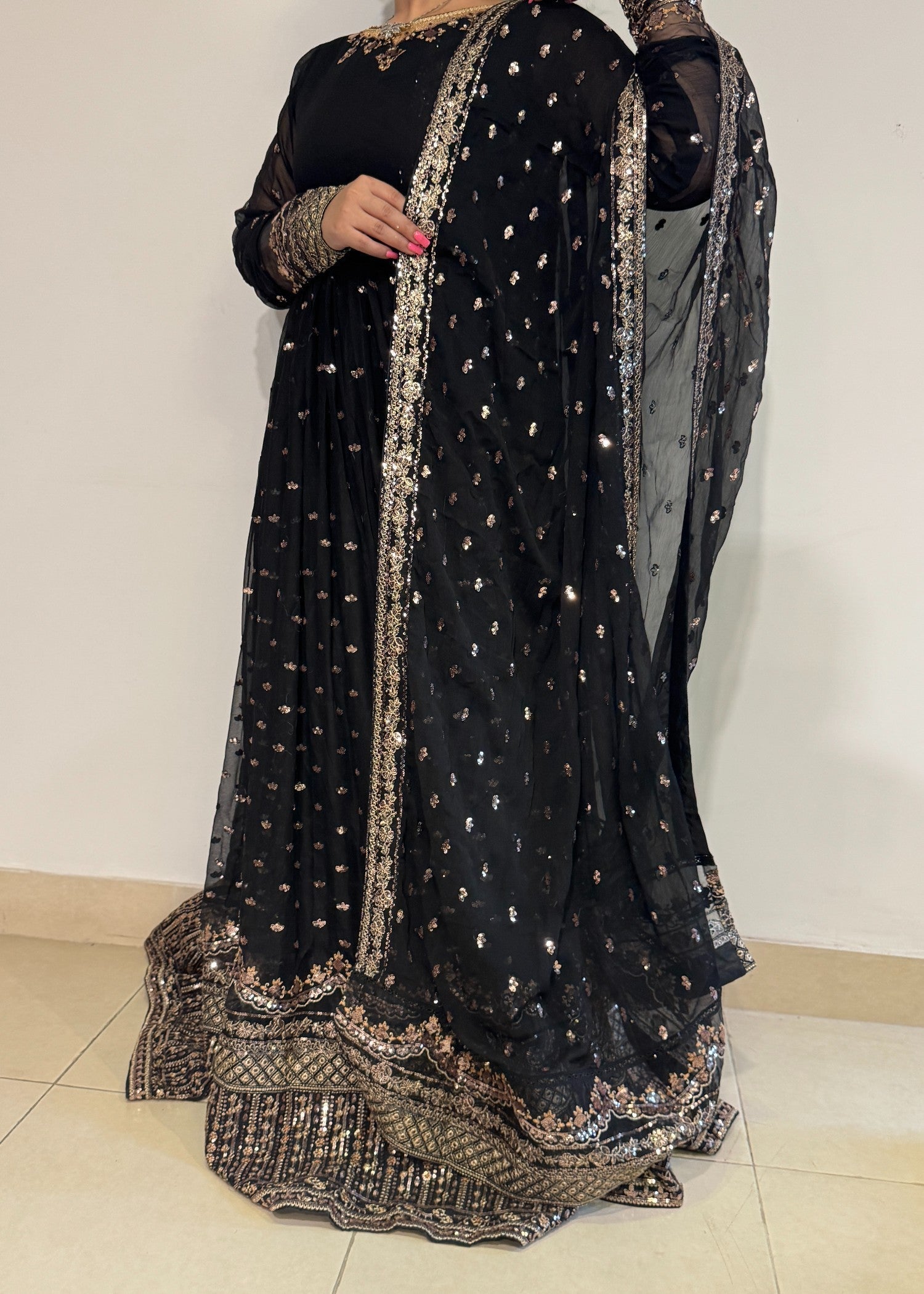 Fernazcouture Regal black Women 3pcs