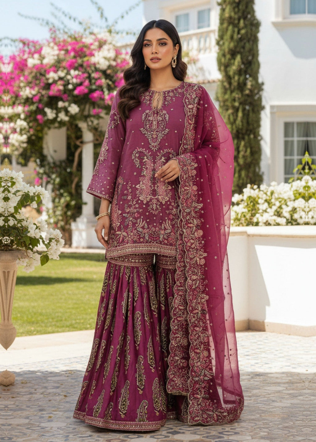 Diara Couture HABIBA DF 56 MAGENTA Women 3pcs