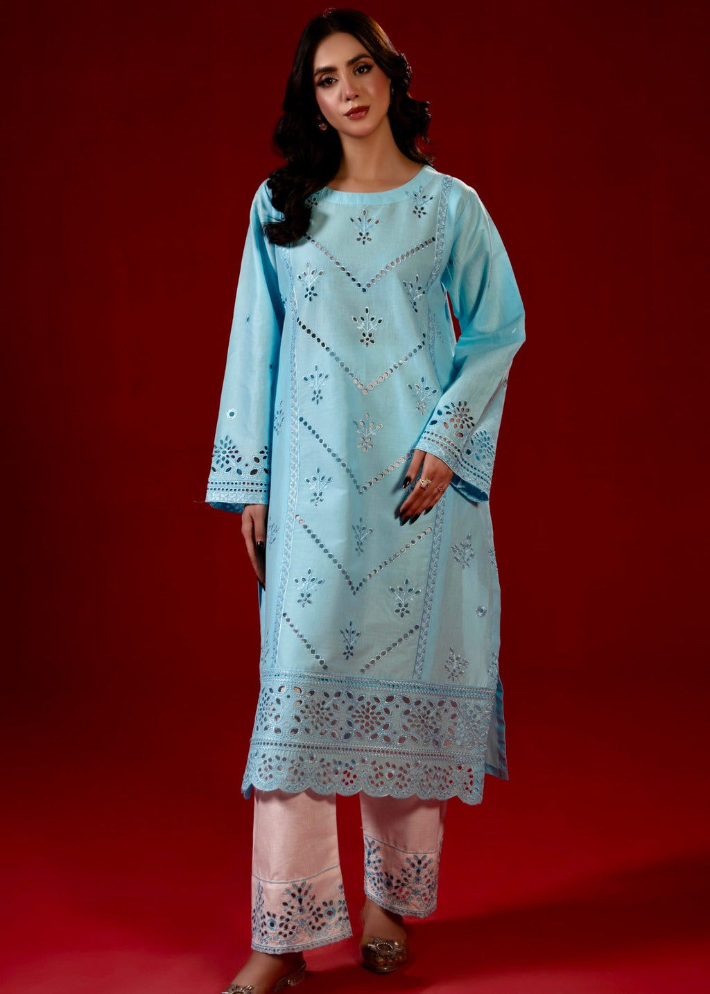 Zeenat & Zoha Sky Blue Women 2pcs