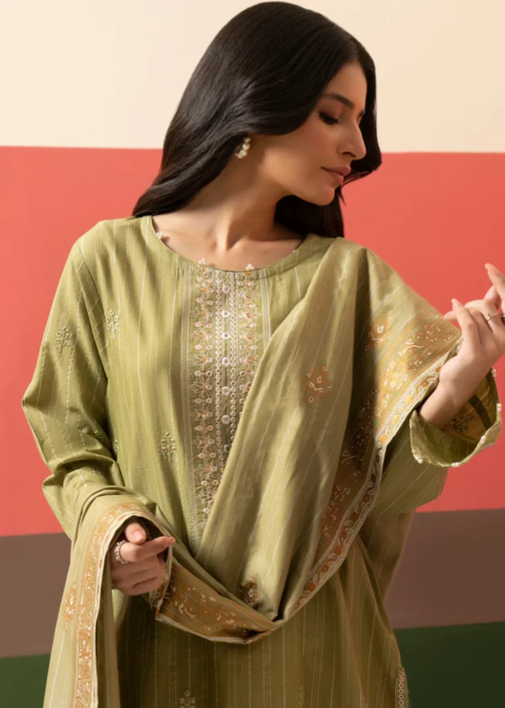 Zellbury Embroidered Kurta Dupatta Trouser WPW2433388 Women 3pcs