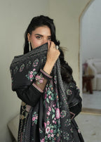 Designer Rack Dhanak luxury embraided black Women 3pcs