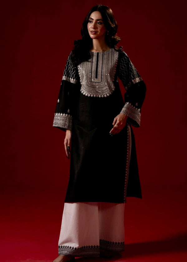 Zeenat & Zoha Silver Sequin Women 2pcs