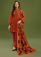 Ayeza Collection Orange Kurta Set D#8 Women 3pcs