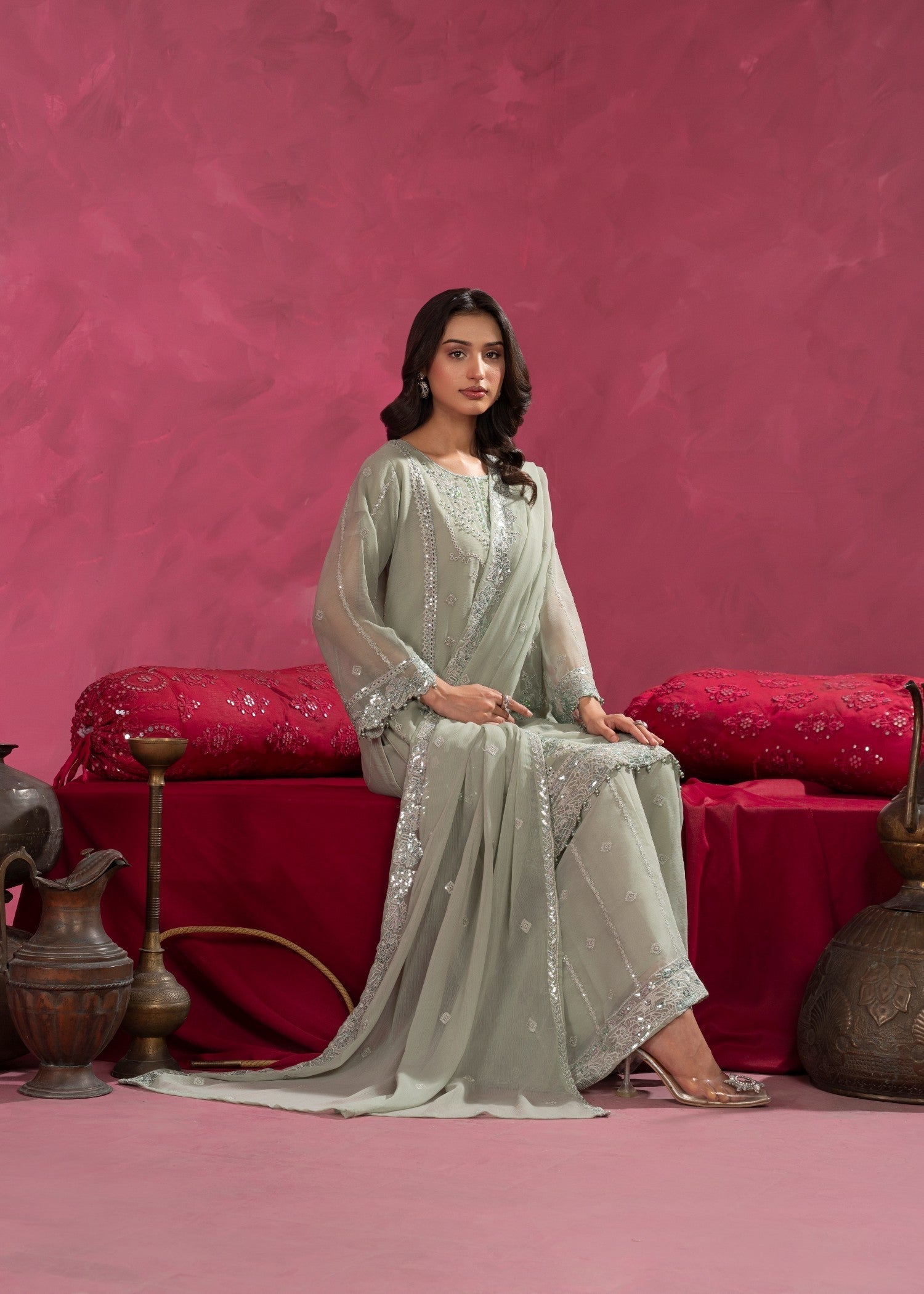 Four Season Boutique ZOBIA GHARARA PISTA Women 3pcs