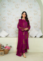 Shehroz Fashion AMBER BLOOM LAWN EMBROIDERY SUIT Women 2pcs