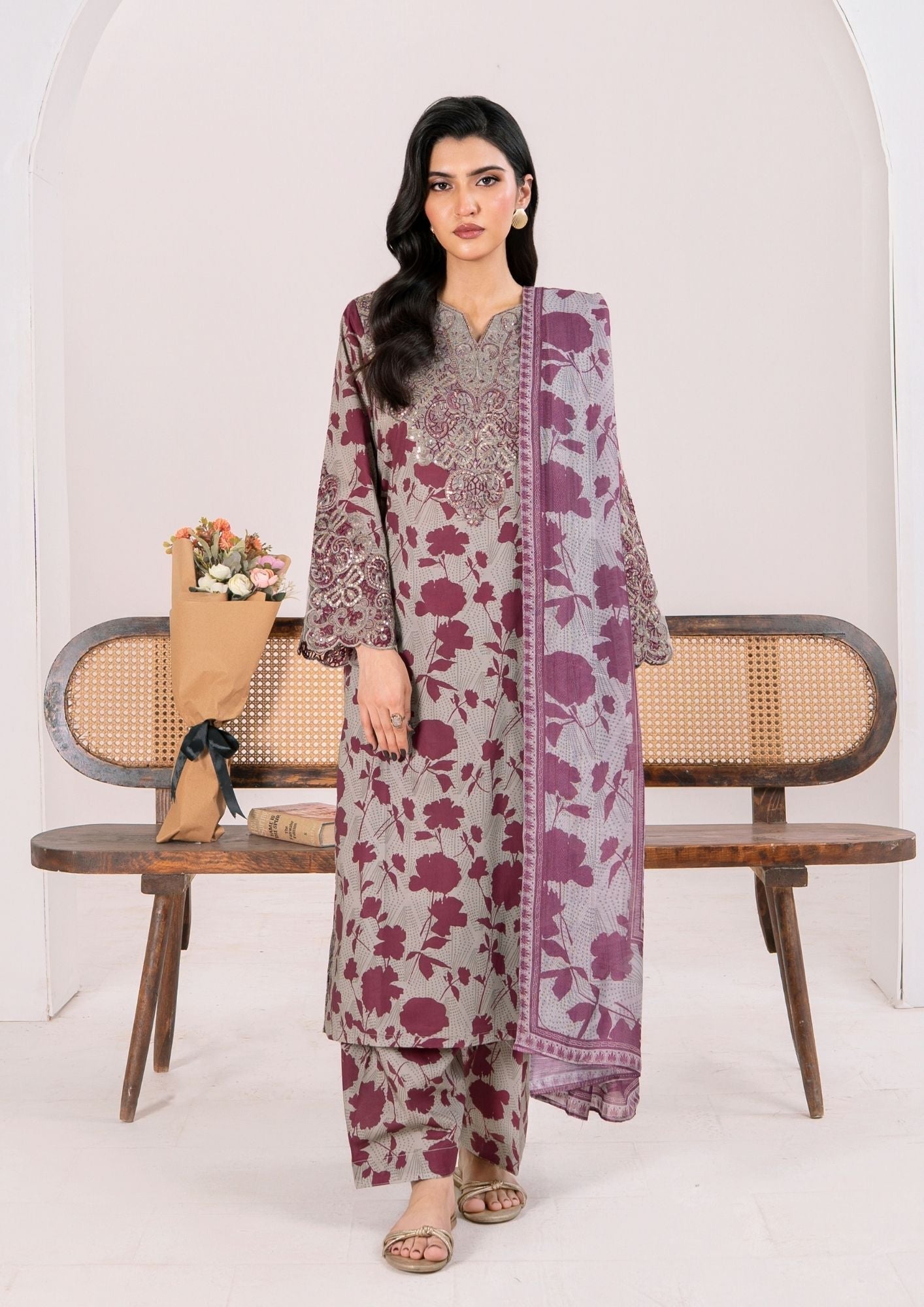Alfatah Pret Printed Lawn with Embroidery RANAAI S25 0006 Women 3pcs