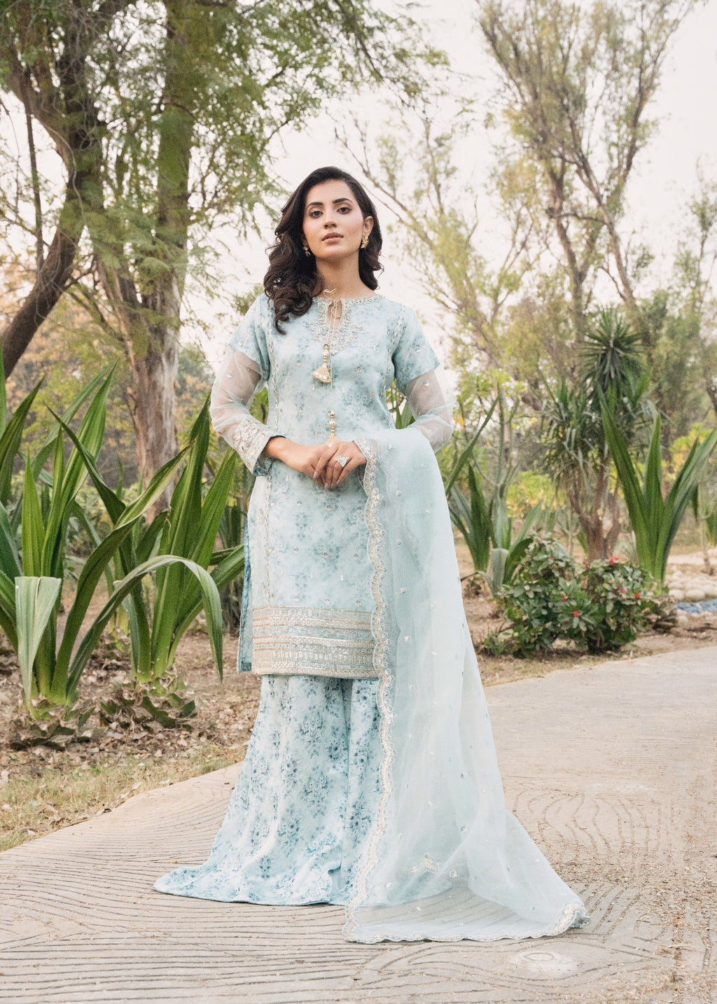 Maira Fashion Silk Sharara Set 77 Women 3pcs