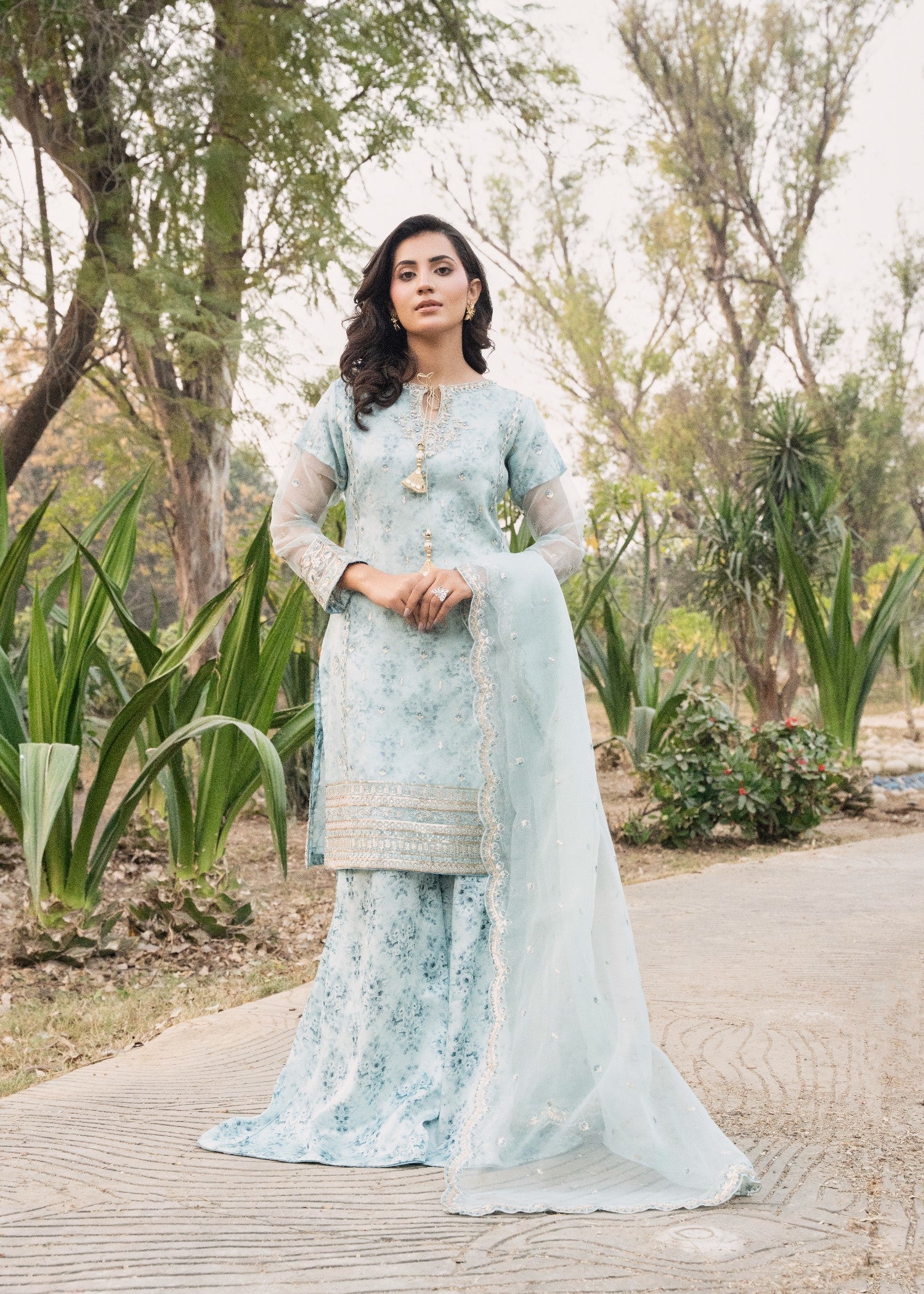 Maira Fashion Silk Sharara Set 77 Women 3pcs