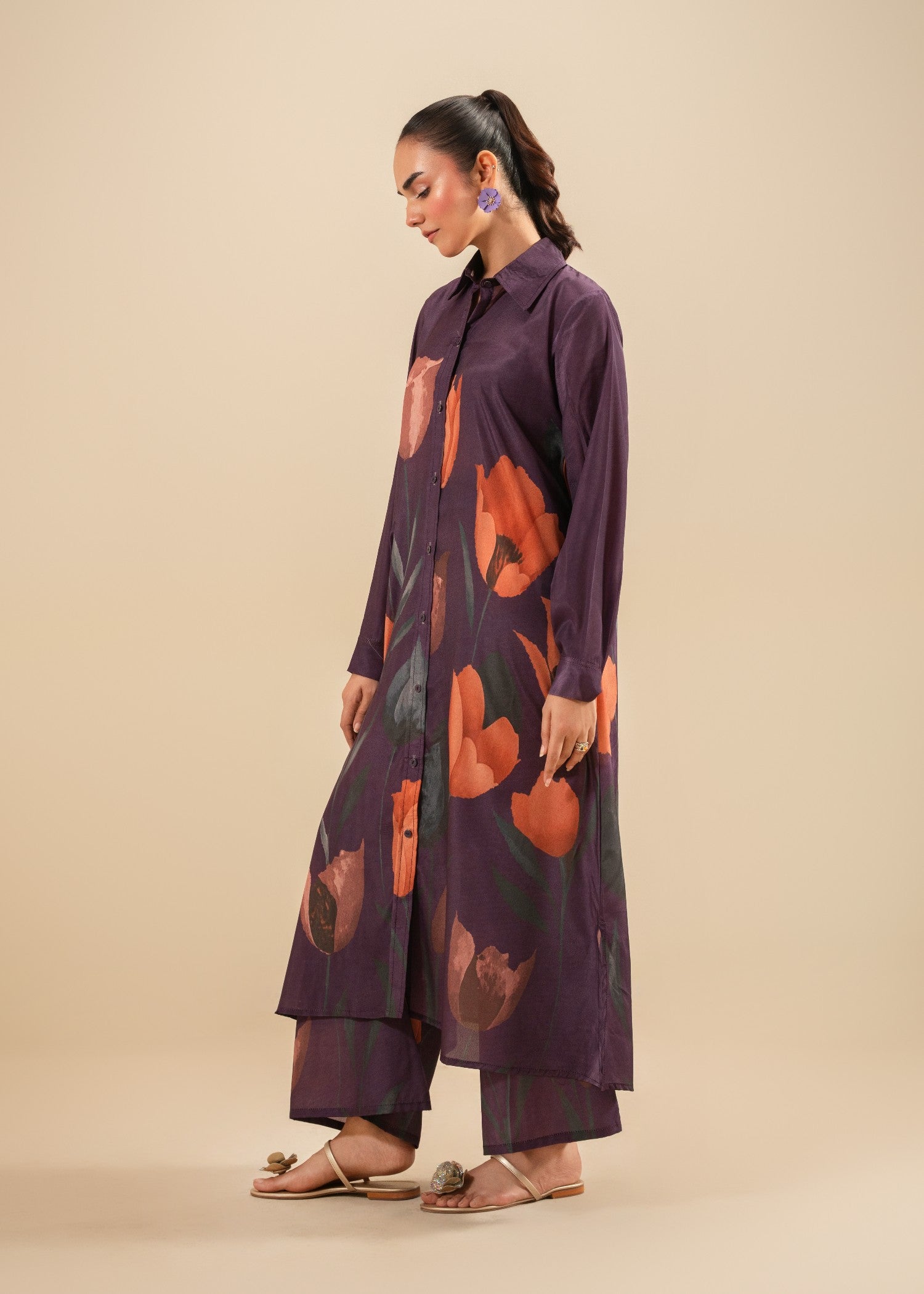 Akhrot Clothing Mulberry Flora Women 2pcs