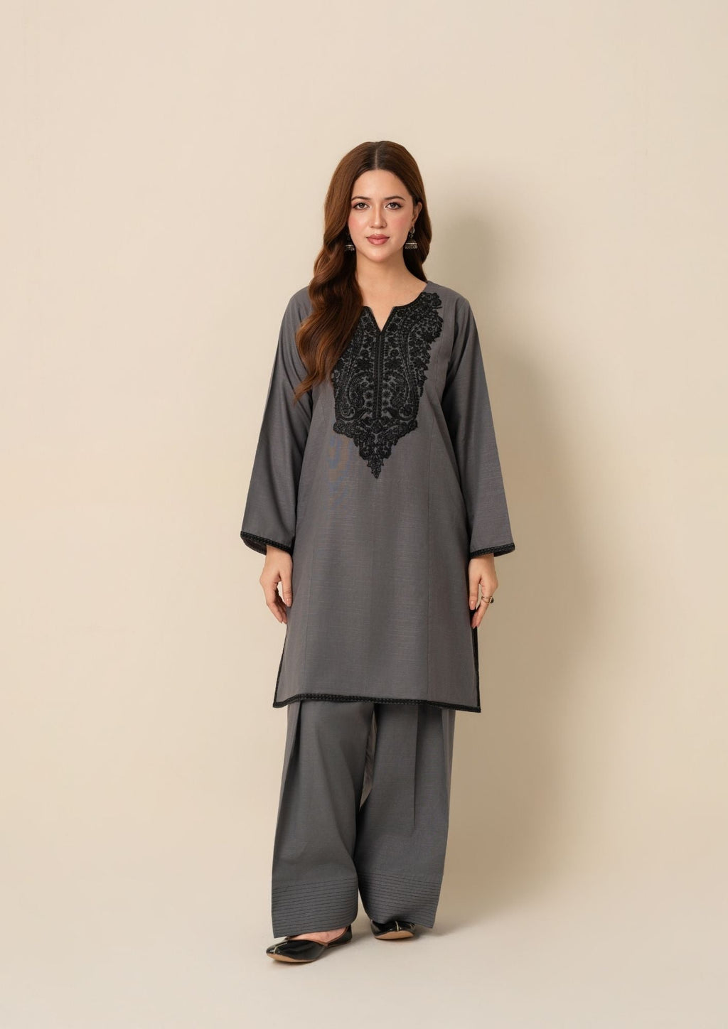 Yolo Pret Embroidered Khaddar with Farshi Shalwar AML W25 0021 Women 2pcs