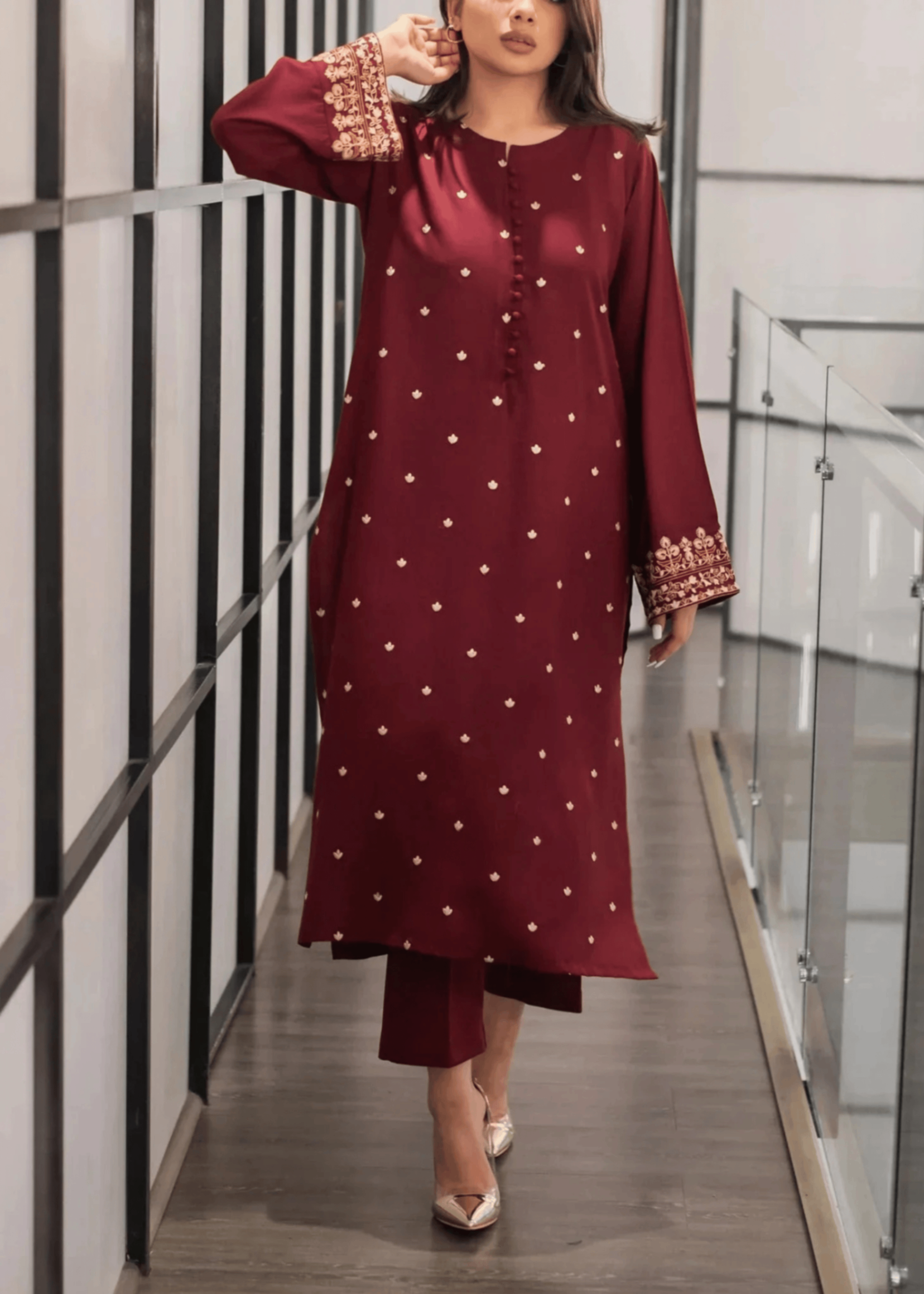 Rosyribbons Garnet Stitched Women 2pcs