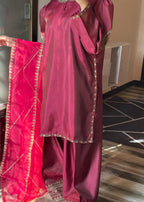 Shehroz Fashion Royal Wine Glow Women 3pcs