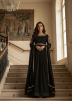 Pehnawa By Bin Akram’s Blissful Black | Chiffon Maxi Women 3pcs