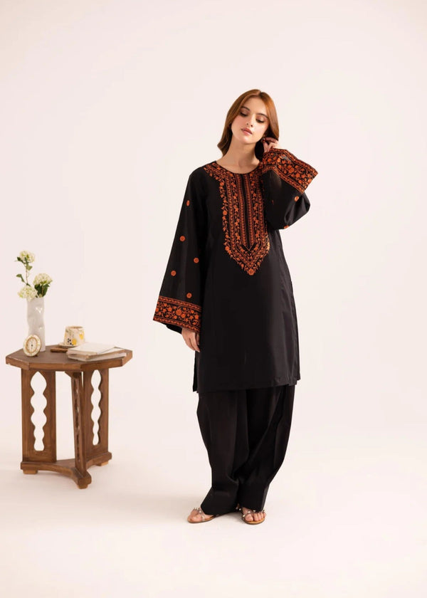 Zeenat & Zoha Noir Leaf Women 2pcs