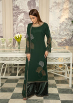 Maira Fashion Green Studded RhineStone Kurta Set Women 4pcs
