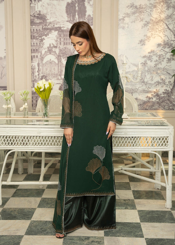 Maira Fashion Green Studded RhineStone Kurta Set Women 4pcs