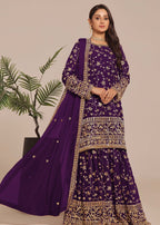 Ayesha Closet Mehndi Purple Women 3pcs
