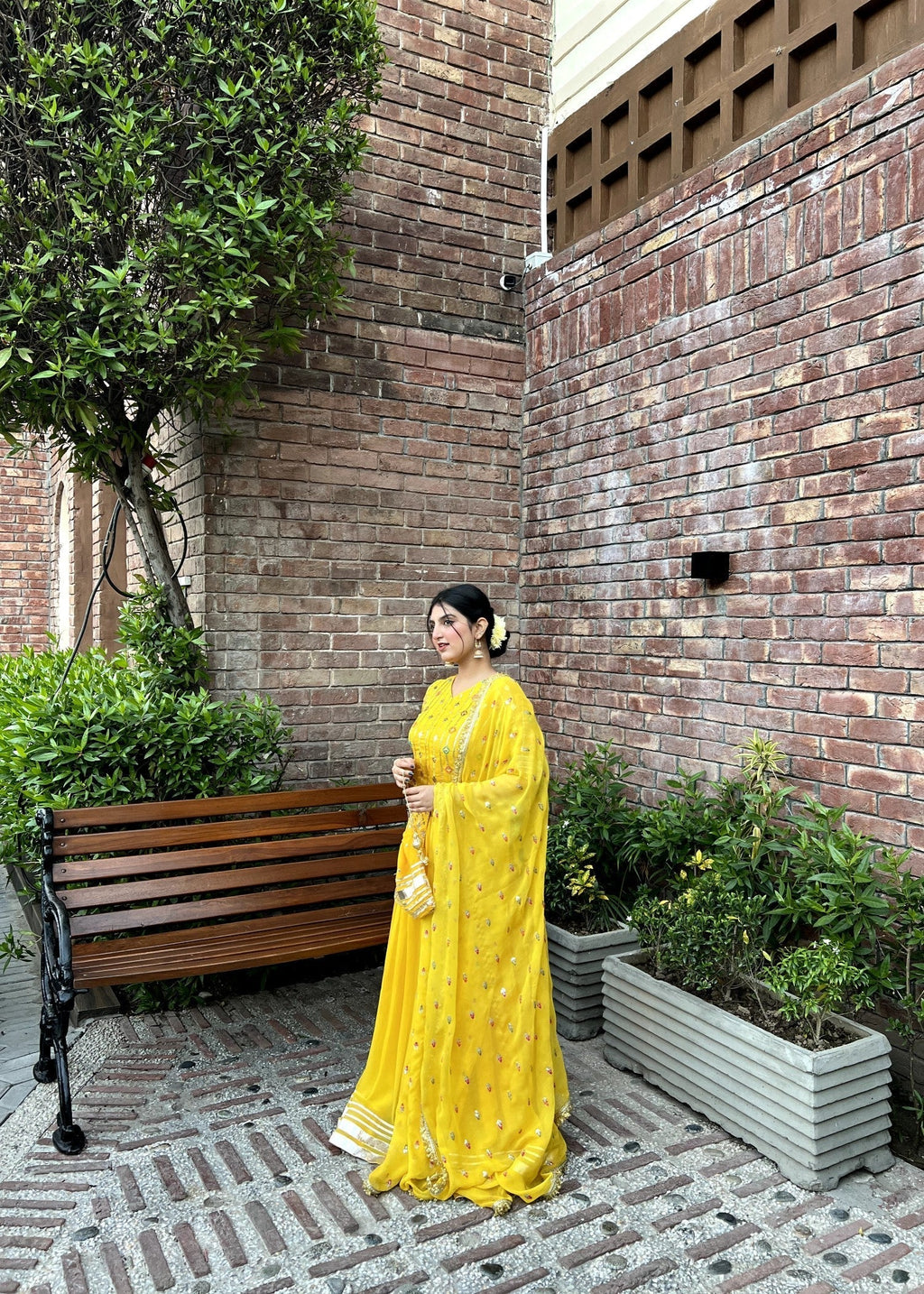 Sanskari.Pk Apsara Yellow Lehnga Women 4pcs