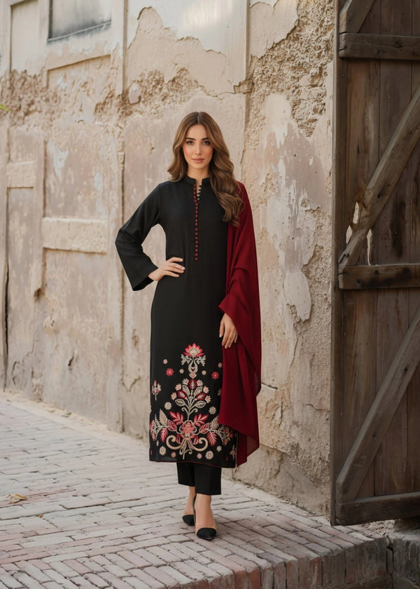 Saifron Diya Black Women 3pcs