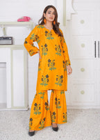 Gulposh Ghulab Gharar (Stitched ) Yellow Women 2pcs