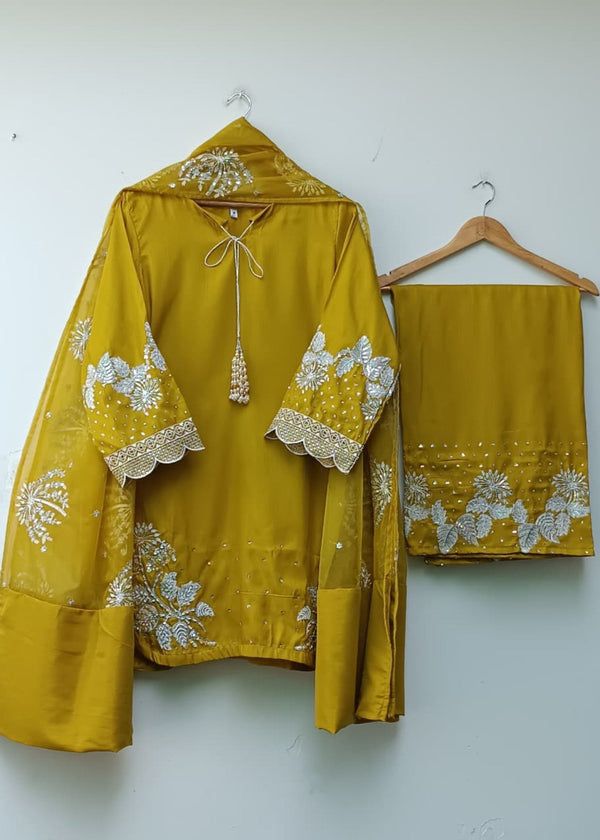 Lubana Store TASHU NEW MUSTARD Women 3pcs
