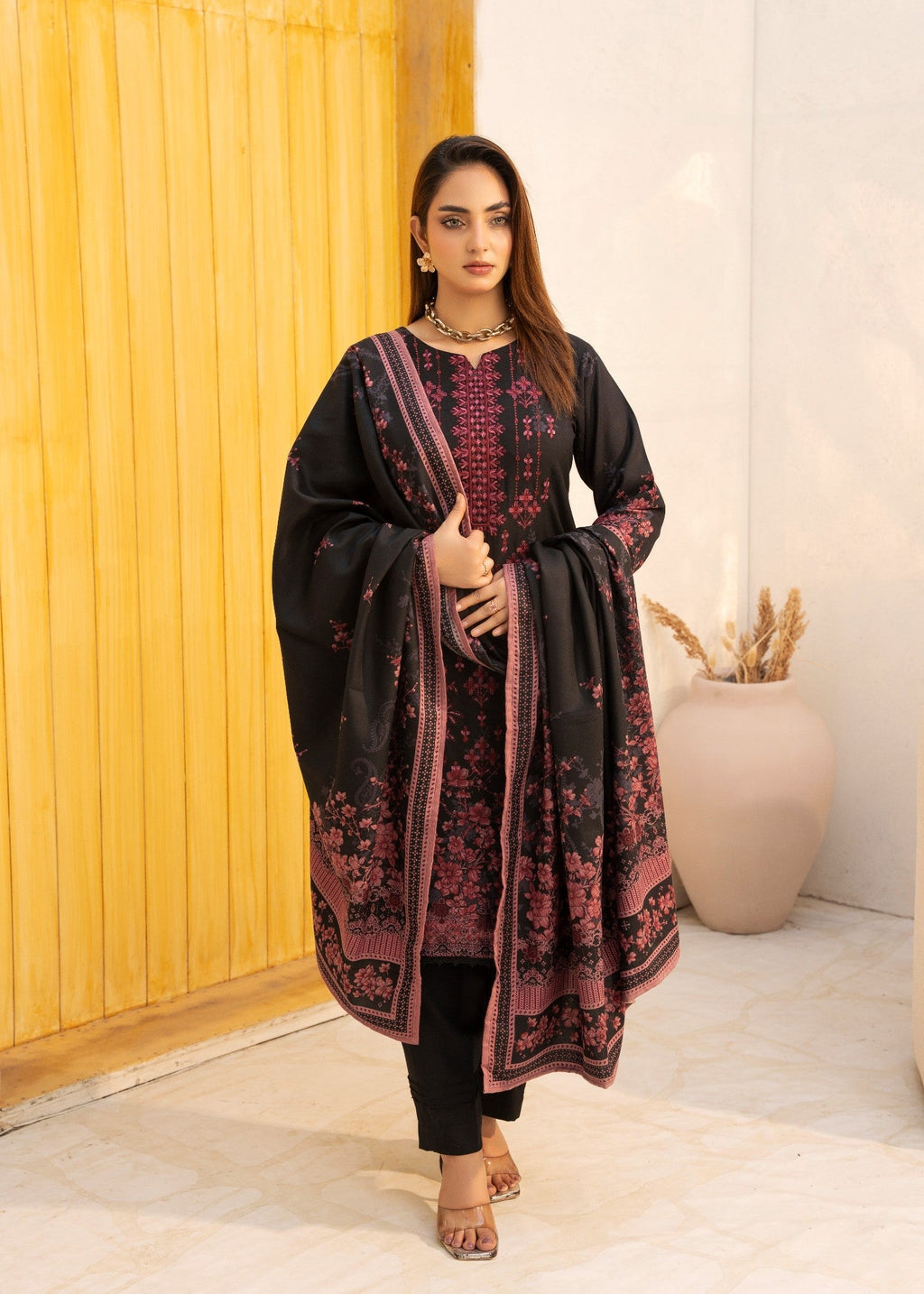 Designer Rack Digital embraided Dhanak black Women 3pcs