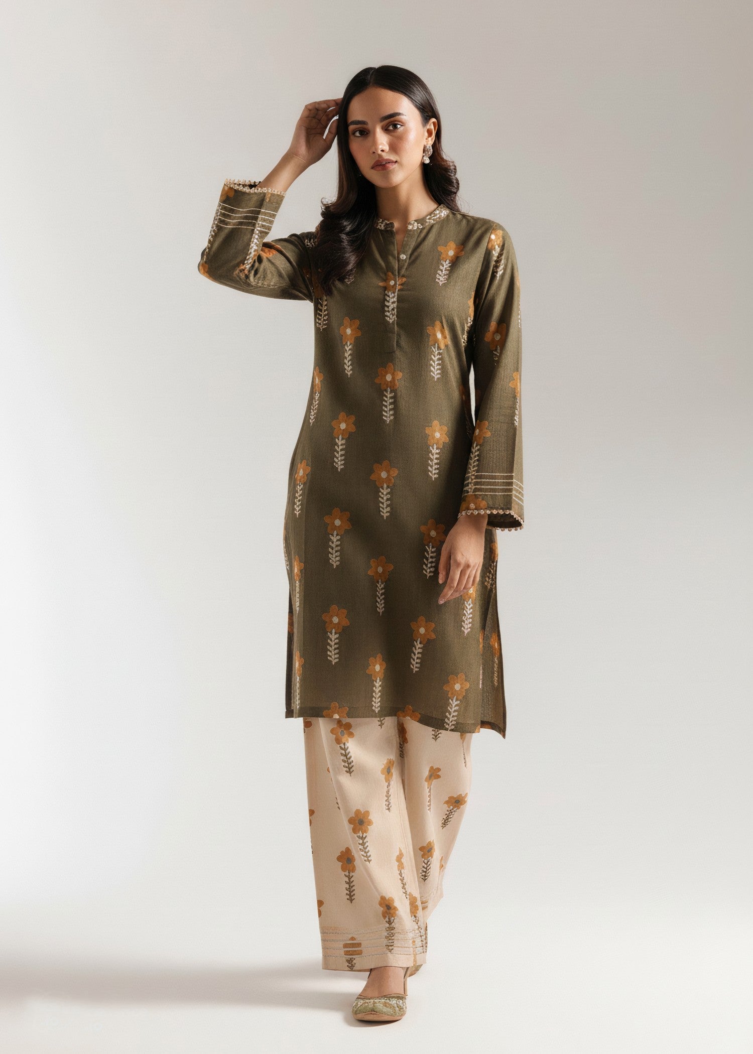 Akhrot Clothing Olive Meadow Women 2pcs