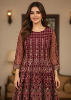 Diara Couture NAINA US 528 MAROON Women 3pcs