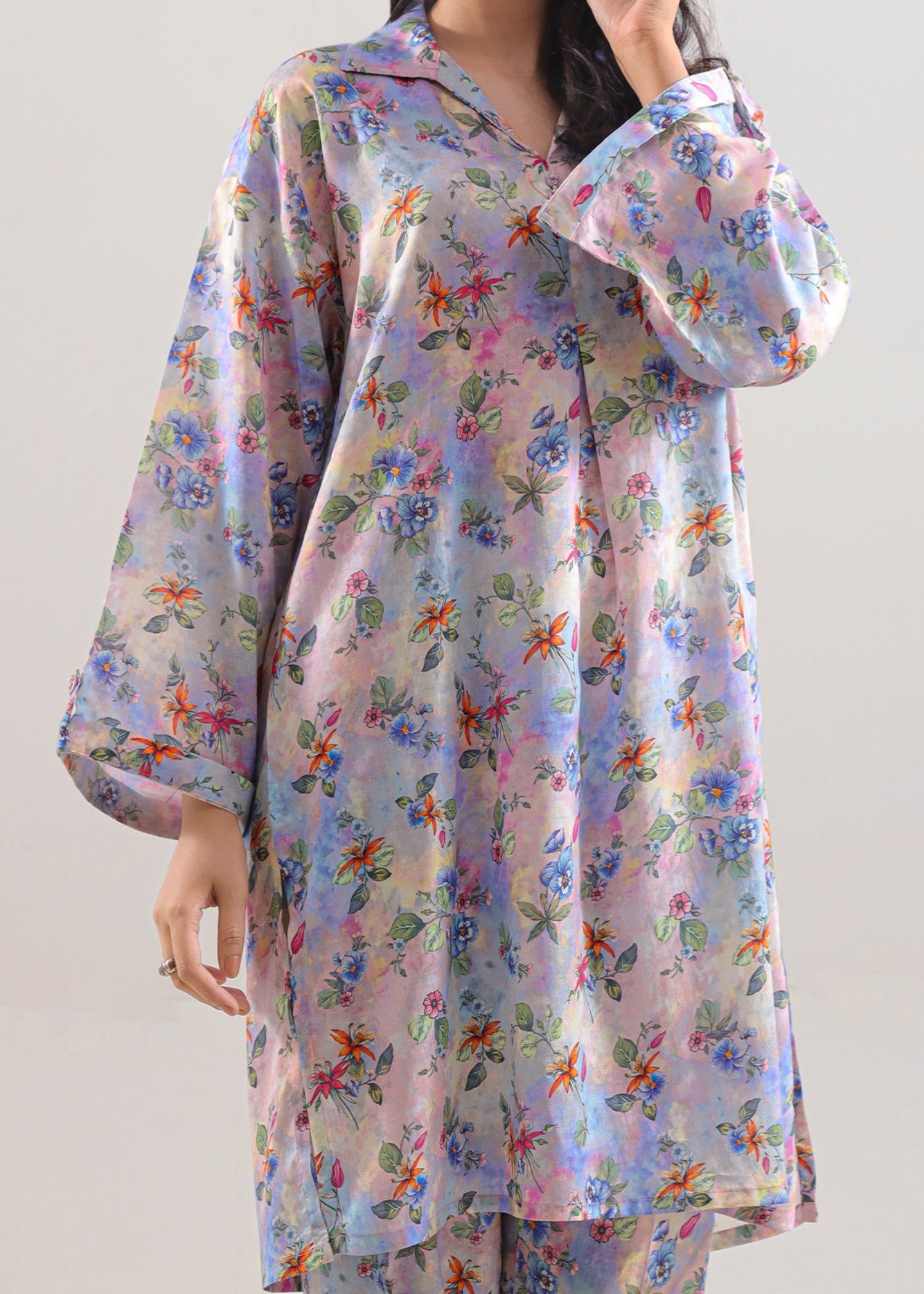 Saya Printed Arabic Lawn Stitched (Shirt/Trouser) WP2P 2374 Women 2pcs