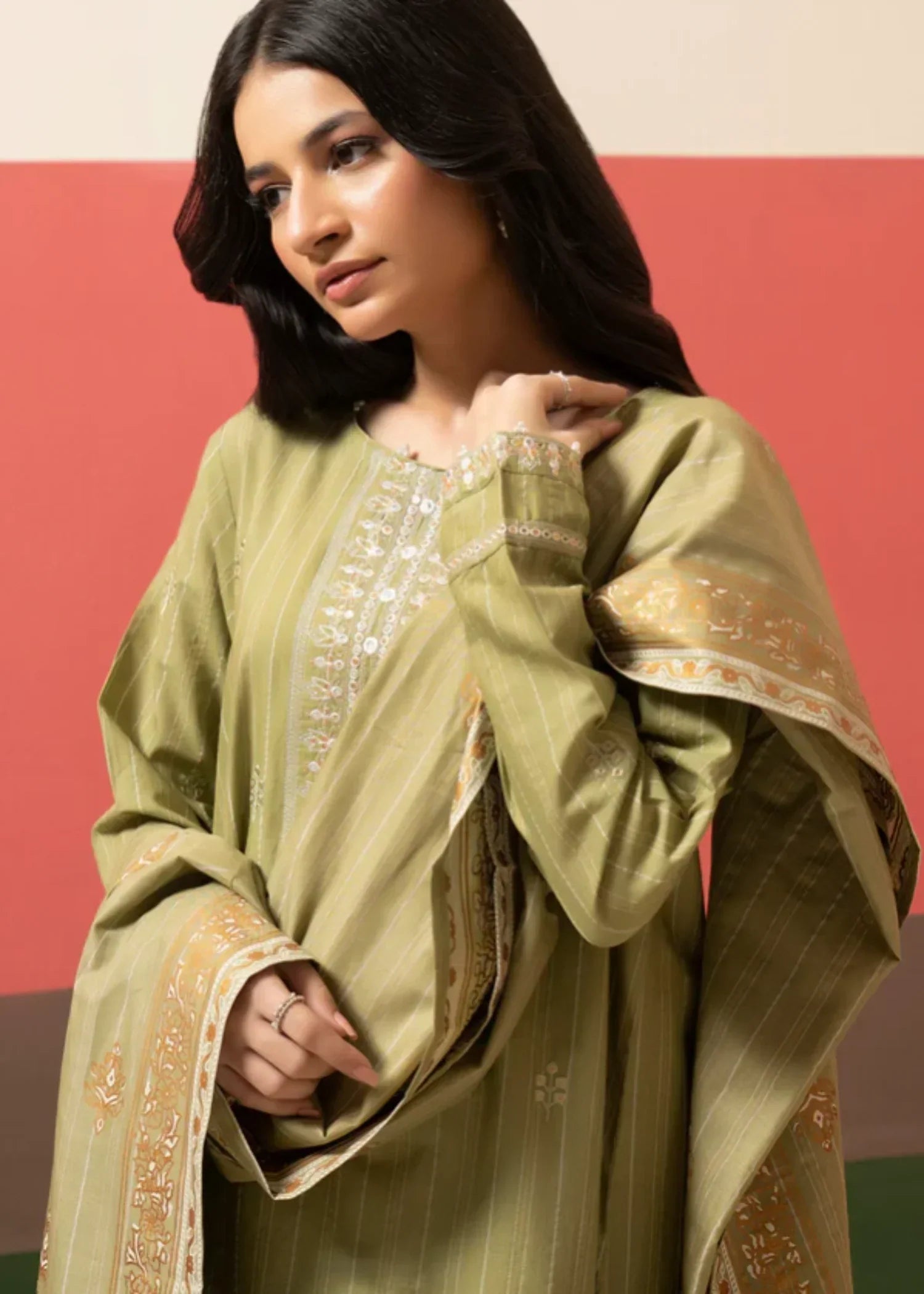 Zellbury Embroidered Kurta Dupatta Trouser WPW2433388 Women 3pcs