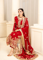 Alyssa Red Chiffon suit ALL410 Women 3pcs