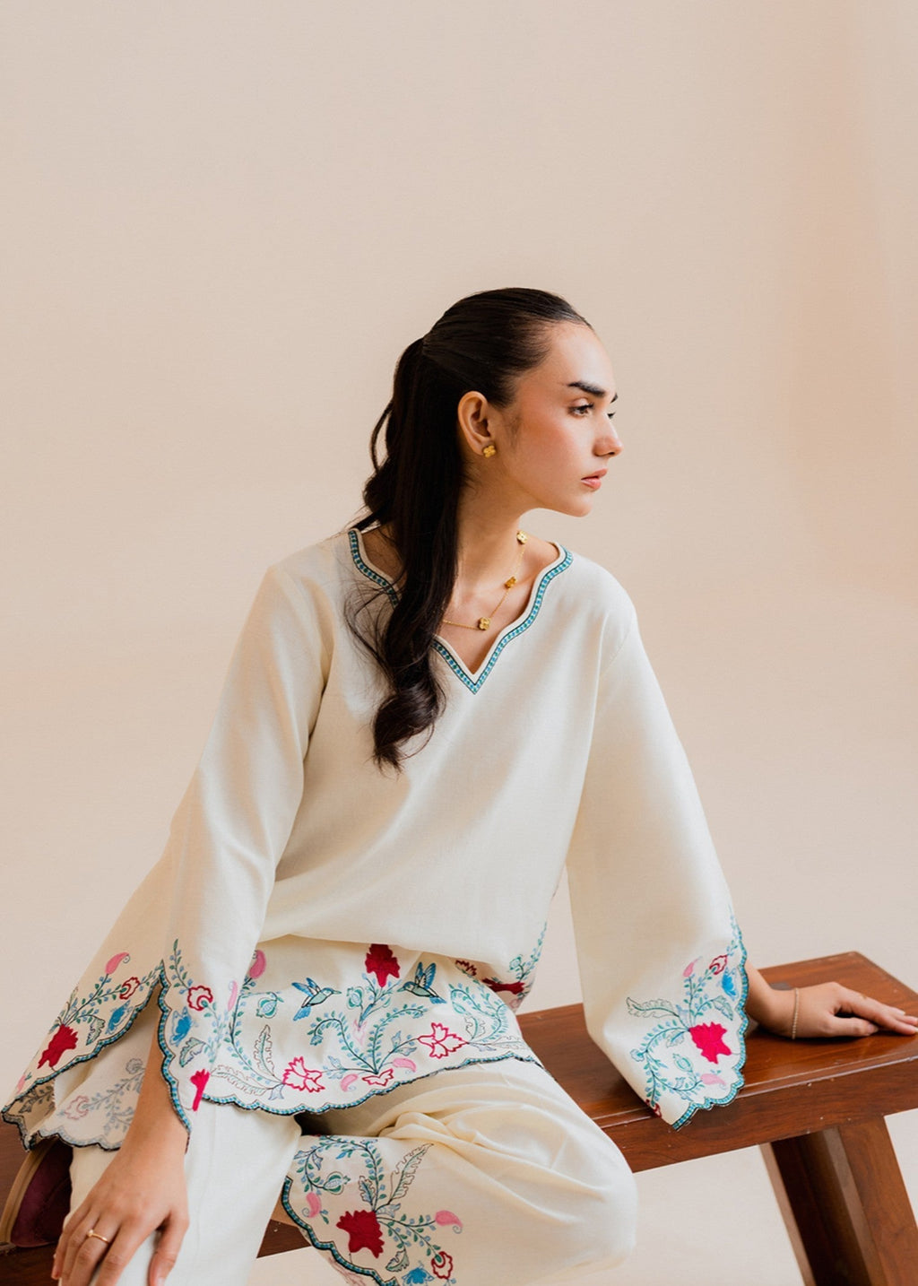 Kiara Eldyn – Embroidered Co ords Khaddar Set Women 2pcs