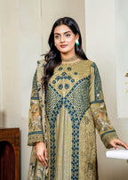 Pehnawa By Bin Akram’s Olive Aura Pret | Chiffon Kurta Set Women 3pcs