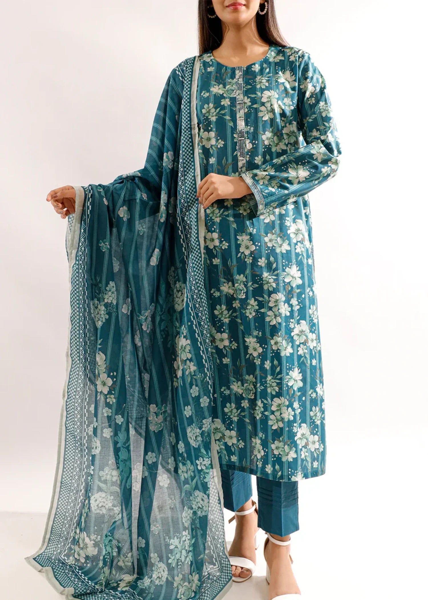 Saya Printed Embroidered Lawn Stitched Shirt WP1P 1711 Women 1pcs