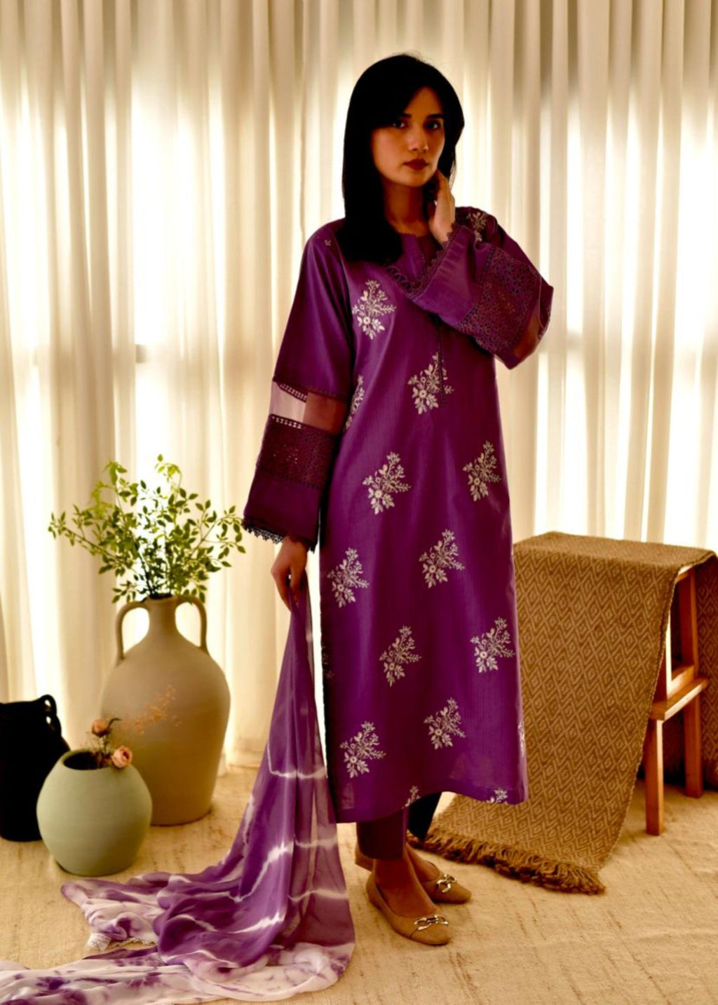 Tawakal Closet Purple Dark Hooria Women 3pcs