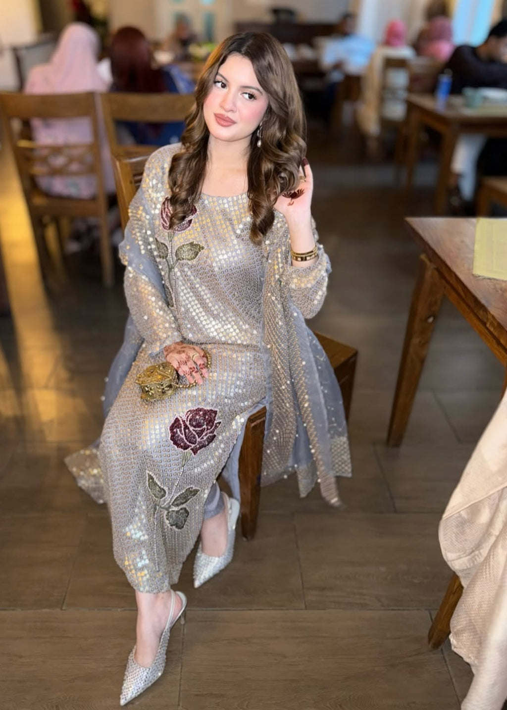 Suits By Sadia Grey sequence Women 3pcs