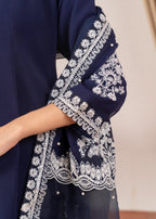 Four Season Boutique NIMRA PISHWAS NAVY BLUE Women 3pcs